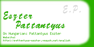 eszter pattantyus business card